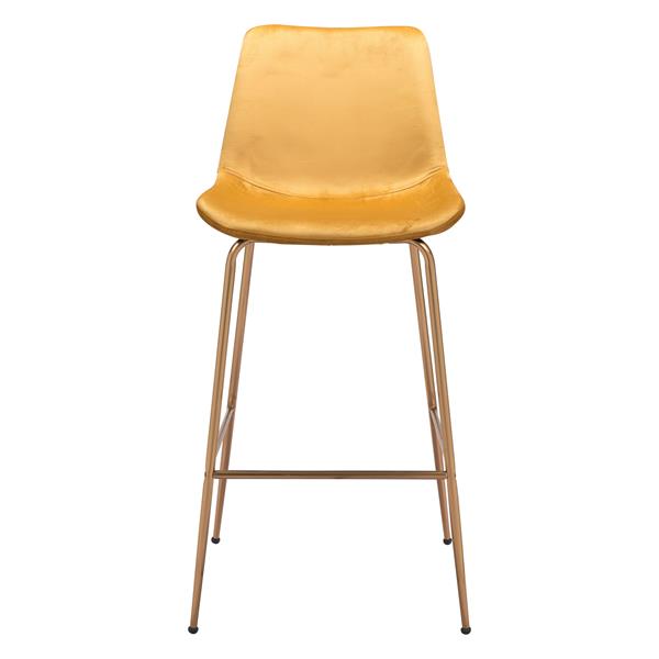Tony Yellow and Gold Bar Chair 