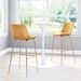 Tony Yellow and Gold Bar Chair - ZUO5065