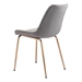 Tony Dining Chair Gray and Gold - Set of Two - ZUO5073