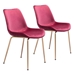 Tony Dining Chair Red and Gold - Set of Two - ZUO5076