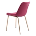 Tony Dining Chair Red and Gold - Set of Two - ZUO5076