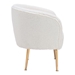 Sherpa Beige and Gold Accent Chair - ZUO5152