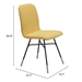 Var Yellow Dining Chair - Set of Two - ZUO5173
