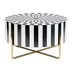Thistle Black and White Coffee Table 