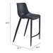 Magnus Black Bar Chair - ZUO5186