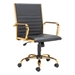 Profile Black and Gold Office Chair - ZUO5292