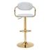 Gusto White and Gold Bar Chair