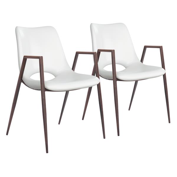 Desi White Dining Chair - Set of Two 
