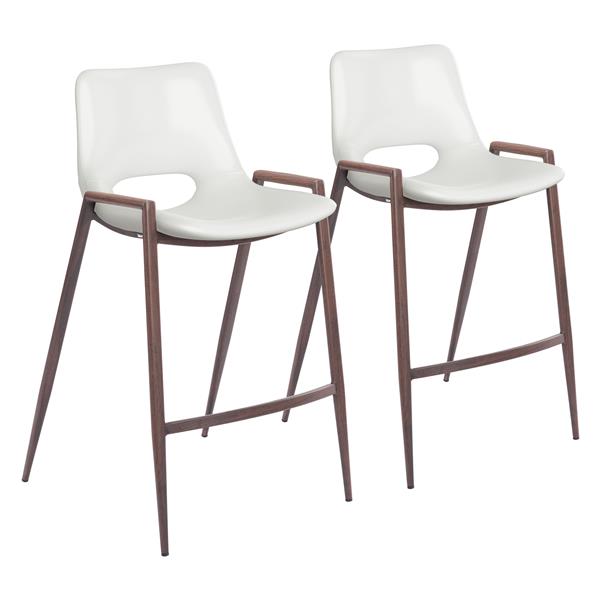 Desi White Counter Chair - Set of Two 