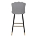 Zinclair Gray Bar Chair - ZUO5359