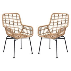Lyon Chair Natural Outdoor Dining - Set of Two 