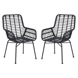 Lyon Chair Black Outdoor Dining - Set of Two 