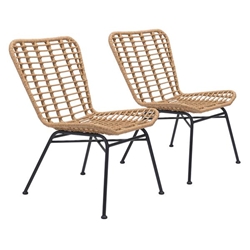 Lorena Chair Natural Outdoor Dining - Set of Two 