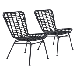Lorena Chair Black Outdoor Dining - Set of Two 