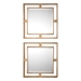 Allick Gold Square Mirrors Set of 2 - UTT1207
