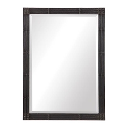 Gower Aged Black Vanity Mirror 
