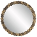 Dinar Round Aged Gold Mirror - UTT1399