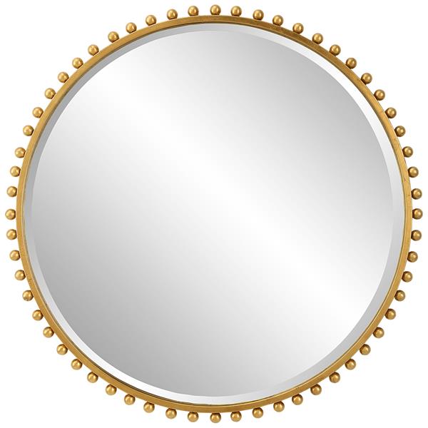 Taza Gold Round Mirror 
