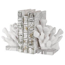 Charbel White Bookends Set of 2 