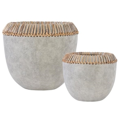 Aponi Concrete Ray Bowls Set of 2 