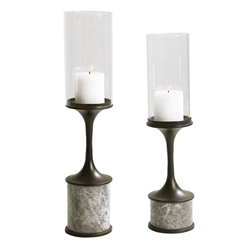 Deane Marble Candleholders Set of 2 