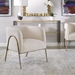 Jacobsen Off White Shearling Accent Chair - UTT2082