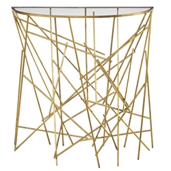 Philosopher Gold Console Table 