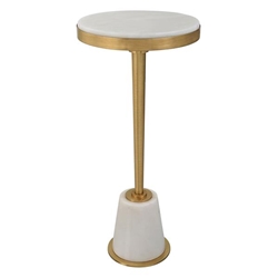 Edifice White Marble Drink Table 