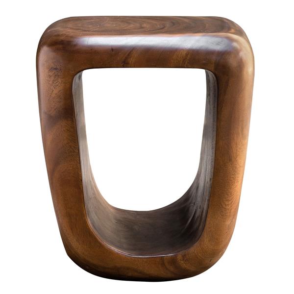 Loophole Wooden Accent Stool 