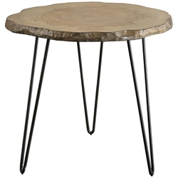Runay Wood Slab Side Table 