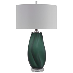 Esmeralda Green Glass Table Lamp 