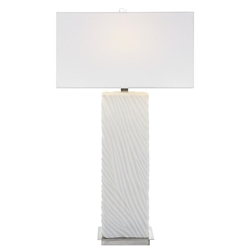 Pillar White Marble Table Lamp 