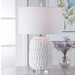 Caelina Textured White Table Lamp - UTT3051