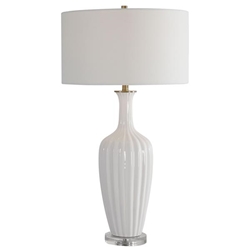 Strauss White Ceramic Table Lamp 
