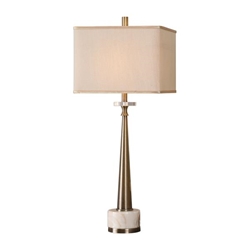 Verner Tapered Brass Table Lamp 